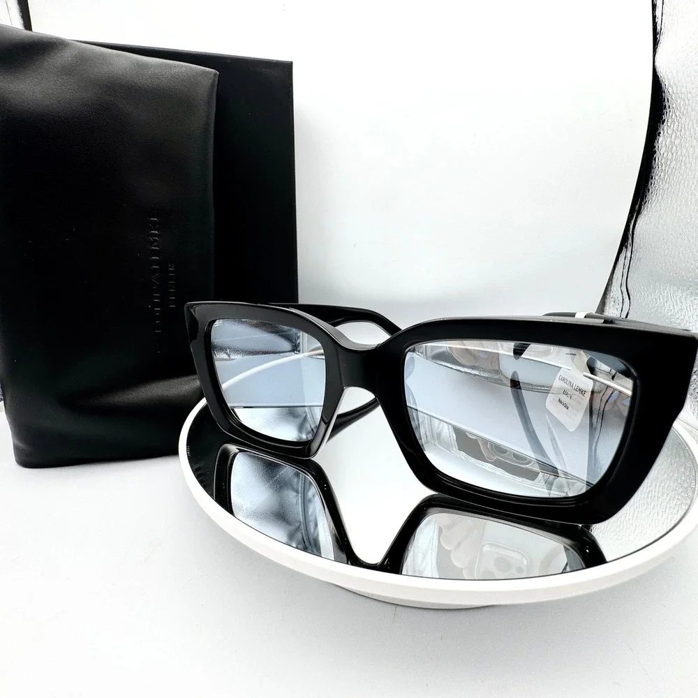 Carolina Lemke Oversized Sunglasses Handmade Tui Black Cat 2 53 22 145 CL90554